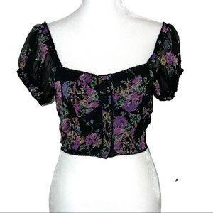 Forever 21 Women’s Floral Pattern Crop Top Size Small
